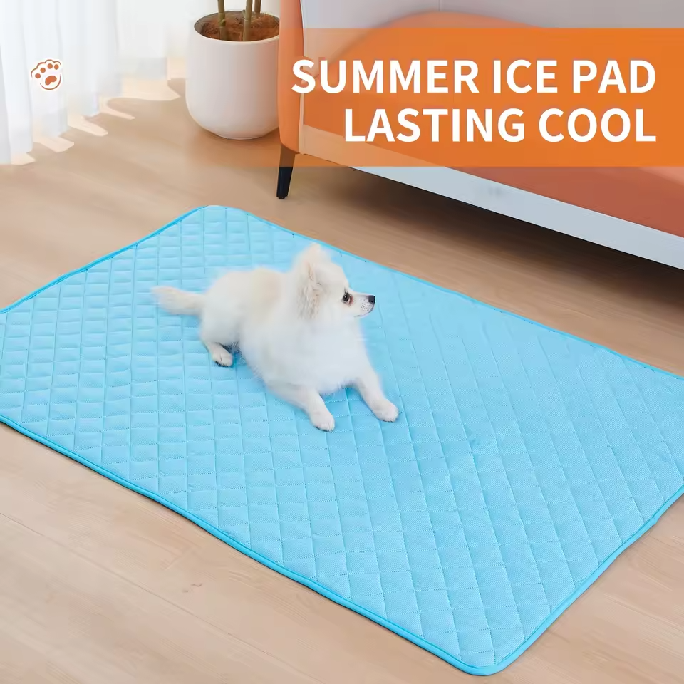 Self-Cooling Dog Bed Mat – Pressure-Activated Summer Relief Pad (6 Sizes)