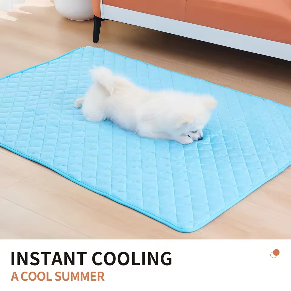 Self-Cooling Dog Bed Mat – Pressure-Activated Summer Relief Pad (6 Sizes)